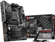 💻 msi meg b550 unify-x игровая материнская плата для amd am4 с поддержкой ddr4, pcie 4.0, sata 6gb/s, dual m.2, usb 3.2 gen 2, hdmi, wi-fi 6 ax, atx и поддержкой процессоров amd ryzen 5000 series. логотип