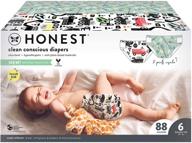 👶 honest company super club box: clean conscious diapers, size 6, 88 count - this way that way + big trucks (packaging + print may vary) logo