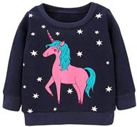 🦄 cute and comfortable cotton unicorn sweatershirt for baby toddler girls logo