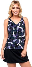 img 4 attached to 🏊 PERONA Control Swimdress Swimwear for Women's Clothing - Swimsuits for Enhanced Comfort