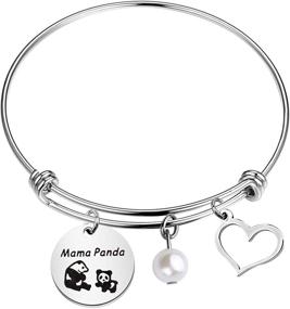 img 4 attached to 🐼 WSNANG Mama Panda Bracelet: The Perfect Sweet Family Jewelry Gift for New Moms and Children