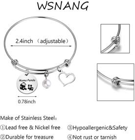 img 3 attached to 🐼 WSNANG Mama Panda Bracelet: The Perfect Sweet Family Jewelry Gift for New Moms and Children