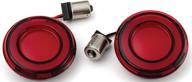 🚦 kuryakyn 2908 tracer led rear turn signal conversions: bullet style, 1156 single-circuit red with red lens - motorcycle lighting accessory, 1 pair logo