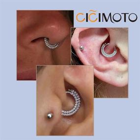 img 1 attached to CICIMOTO Jewelry Titanium Cartilage Piercing