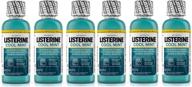 🌬️ combat bad breath on-the-go with listerine cool mint mouthwash - travel size 3.2 oz (pack of 6) logo