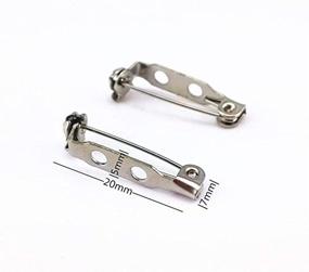 img 1 attached to 📌 Pack of 144 Silver Tone Brooch Pin Backs - 3/4" Safety Pin for Crafts & Jewelry