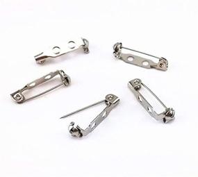 img 3 attached to 📌 Pack of 144 Silver Tone Brooch Pin Backs - 3/4" Safety Pin for Crafts & Jewelry