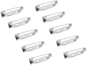 img 2 attached to 📌 Pack of 144 Silver Tone Brooch Pin Backs - 3/4" Safety Pin for Crafts & Jewelry