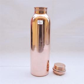 img 2 attached to 💧 Rastogi Handicrafts Pure Copper Water Bottle 950 ML – Seamless, Reflective Finish, Coating-Free Storage Solution