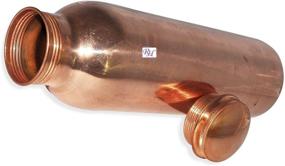 img 1 attached to 💧 Rastogi Handicrafts Pure Copper Water Bottle 950 ML – Seamless, Reflective Finish, Coating-Free Storage Solution