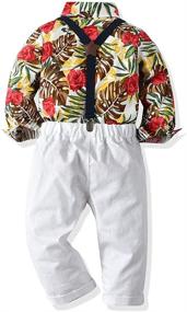 img 3 attached to Joycebaby Toddler Clothes Hawaiian Suspenders Boys' Clothing for Clothing Sets