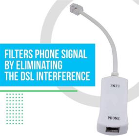 img 2 attached to 📞 Improved DSL Modem Phone Filter from InstallerParts - Blocks Static Noise, Interference & Enhances Clarity, 2 Pack, White DSL Phone Filter