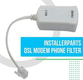 img 3 attached to 📞 Improved DSL Modem Phone Filter from InstallerParts - Blocks Static Noise, Interference & Enhances Clarity, 2 Pack, White DSL Phone Filter