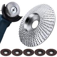 🪚 high quality angle grinder disc wood tungsten carbide grinding wheel set for sanding, carving, shaping, polishing, and grinding tasks with 5 extra sanding grinding wheel flap discs logo