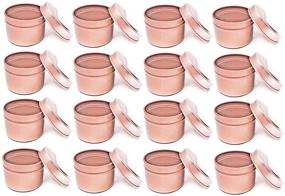 img 4 attached to 🕯️ Metal Candle Tin 16 Piece Set: 4 oz Candle Jar Containers for DIY Candle Making - Light Rose Gold with Lids