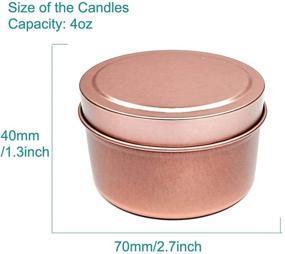 img 2 attached to 🕯️ Metal Candle Tin 16 Piece Set: 4 oz Candle Jar Containers for DIY Candle Making - Light Rose Gold with Lids