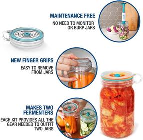 img 1 attached to 🌱 Fermentology Simply Sauer Fermentation Starter Set - Designed for Wide Mouth Mason Jars - Complete with Weights, Lids, and Pump