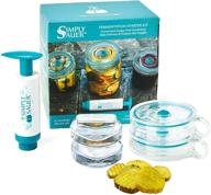 🌱 fermentology simply sauer fermentation starter set - designed for wide mouth mason jars - complete with weights, lids, and pump logo