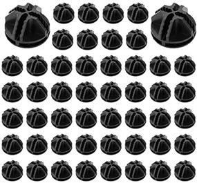 img 4 attached to 🔲 3.6cm/1.417" Black Wire Cube Plastic Connectors for Wire Grid Cube Storage Shelving & Mesh Snap Organizer - Pack of 50