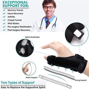 img 3 attached to 👍 Reversible Thumb Splint Brace for Trigger Thumb, Arthritis, Tendonitis, Carpal Tunnel - Pain Relief and Wrist Stabilizer Splint for Sprains