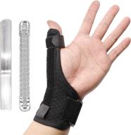 👍 reversible thumb splint brace for trigger thumb, arthritis, tendonitis, carpal tunnel - pain relief and wrist stabilizer splint for sprains логотип