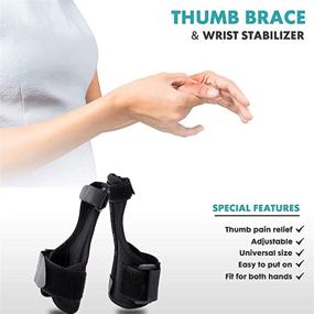 img 2 attached to 👍 Reversible Thumb Splint Brace for Trigger Thumb, Arthritis, Tendonitis, Carpal Tunnel - Pain Relief and Wrist Stabilizer Splint for Sprains