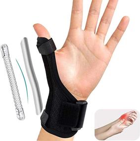 img 1 attached to 👍 Reversible Thumb Splint Brace for Trigger Thumb, Arthritis, Tendonitis, Carpal Tunnel - Pain Relief and Wrist Stabilizer Splint for Sprains