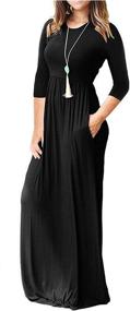 img 1 attached to WNEEDU Womens Sleeve Dresses Pockets Women's Clothing