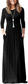 img 4 attached to WNEEDU Womens Sleeve Dresses Pockets Women's Clothing