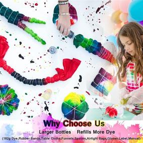 img 2 attached to 🌈 Tie Dye Kit with 52 Dye Packets - 26 Colors for Kids & Adults | Complete Set including Shirts | Art Party DIY Gifts | Craft Fabric Textile Project for Handmade Parties