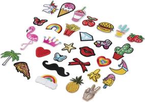 img 1 attached to Patches 30 Piece Assorted Applique Embroidered