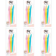 stacy talan facial shaver razor - set of 18 multipurpose eyebrow razors, exfoliating darmaplane tool with precision cover for women - bulk pack of 6 logo