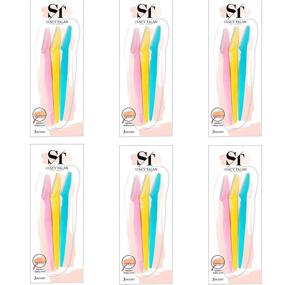 img 4 attached to Stacy Talan Facial Shaver Razor - Set of 18 Multipurpose Eyebrow Razors, Exfoliating Darmaplane Tool with Precision Cover for Women - Bulk Pack of 6