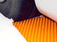 🚧 optimized orange 2-pack portable tire traction mats - essential emergency tire grip aids for unsticking car, truck, van or fleet vehicle in snow, ice, mud, and sand logo