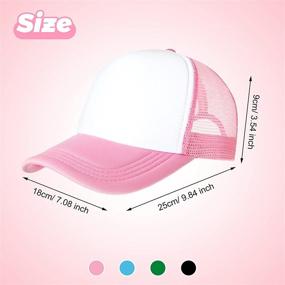 img 3 attached to 🧢 Customizable Sublimation Trucker Hat Set: 4-Piece Sublimation Blank Mesh Hats for Unisex Adults