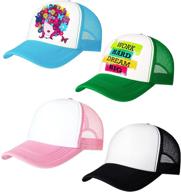 🧢 customizable sublimation trucker hat set: 4-piece sublimation blank mesh hats for unisex adults logo