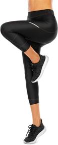 img 3 attached to 🚴 4ucycling Women's Padded Bike Shorts, 3/4 Length, Long Tights, 3D Design, UPF 50+ Biking Pants - Women's Cycling Gear