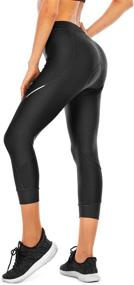 img 4 attached to 🚴 4ucycling Women's Padded Bike Shorts, 3/4 Length, Long Tights, 3D Design, UPF 50+ Biking Pants - Women's Cycling Gear