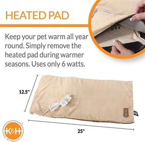 img 3 attached to 🐱 Thermo-Kitty Mat Reversible Cat Bed by K&amp;H Pet Products, now with Heated Comfort