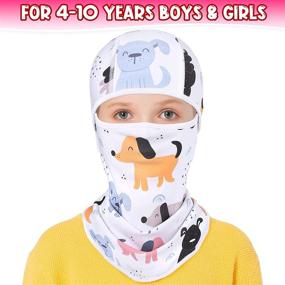 img 3 attached to 🧣 Venswell Kids Balaclava Ski Mask: Stay Warm and Protected While Cycling, Snowboarding, and Biking in Cold Weather - Perfect for Boys and Girls Ages 4-10!