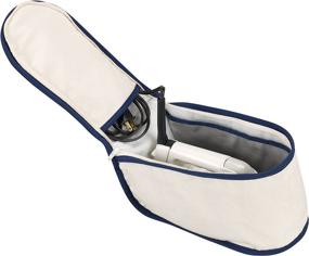 img 3 attached to Household Essentials 900 Iron Caddy Storage Bag: Polyester Cotton Canvas, Natural with Blue Trim – Efficient and Stylish Organization Solution