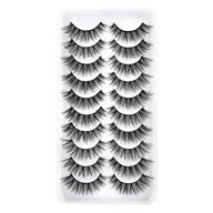 👁️ yawamica cat eye false eyelashes: 10 pairs of natural wispy mink faux lashes for reusable soft 3d eye makeup logo