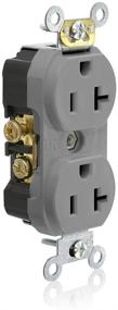 img 1 attached to 🔌 Leviton TCR20 GY Commercial-Grade Weather-Resistant Receptacle