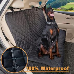 img 3 attached to 🐾 Premium YesYees Waterproof Dog Car Seat Covers: Nonslip Bench Seat Cover for Middle Seat Belt and Armrest - Fits Most Cars, Trucks, and SUVs