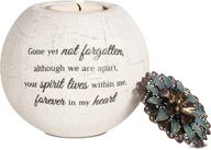 🕯️ pavilion gift company 19093 forever in my heart terra cotta candle holder - 4-inch white: heartwarming tribute and elegant décor piece логотип