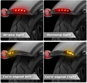 img 1 attached to 🔴 NTHREEAUTO Дымчатый обрезанный задний крыло фары с LED-сигналами поворота для моделей Harley Sportster XL.