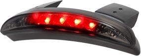 img 4 attached to 🔴 NTHREEAUTO Дымчатый обрезанный задний крыло фары с LED-сигналами поворота для моделей Harley Sportster XL.