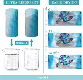 img 2 attached to Hiwoss Microfiber Turtle Beach Towels: Ultra-Absorbent Oversized Pool Towels Perfect for Travel, Camping, and Bathroom Use with Mesh Bag - Blue Sea Turtle Design