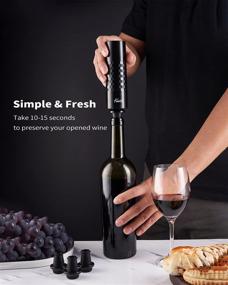 img 2 attached to Foneta Automatic Wine Saver Vacuum Pump with 4 Reusable Wine Bottle Stoppers Sealer to Preserve Wine Freshness up to 7 Days