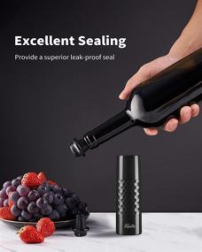 img 1 attached to Foneta Automatic Wine Saver Vacuum Pump with 4 Reusable Wine Bottle Stoppers Sealer to Preserve Wine Freshness up to 7 Days